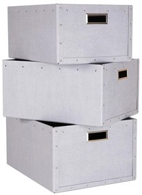 Svetlosivé kartónové úložné boxy v súprave 3 ks Ture – Bigso Box of Sweden