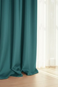 Záves na krúžkoch VIVA tmavotyrkysový 140x250 cm