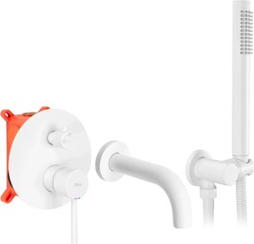 Rea Lungo, podomietková vaňová batéria + Box, biela, REA-B6440