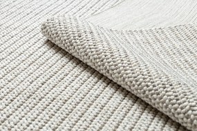 Koberec NANO EO78C Melanž, slučkový, plocho tkaný, sivo-biely
