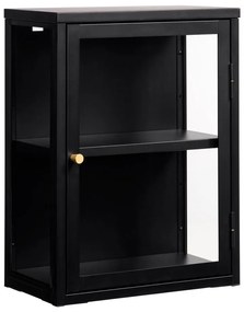 Čierna kovová závesná vitrína 45x60 cm Carmel – Unique Furniture