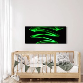 Obraz - neónové vlny (120x50 cm)