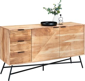 XXXLutz ŠIROKÁ KOMODA, akácia, čierna, farba akácie, 145/80/45 cm Ambia Home - Komody - 001630018201