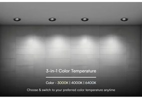 LED Podhľadové svietidlo LED/18W/230V 3000/4000/6400K ø 10,6 cm čierna