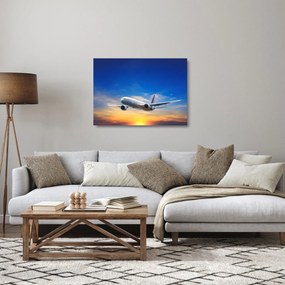 Sklenený obraz lietadla (70x50 cm)