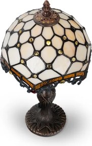 Brilagi - Tiffany vitrážová stolová lampa SLONOVINOVÁ 1xE27/60W/230V