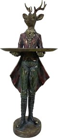 Dekorativní figurka jelen 19*17*60 cm červená plastová – 19*17*60 cm