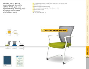 bestuhl -  bestuhl Konferenčná rokovacia stolička MERENS WHITE MEETING zelená