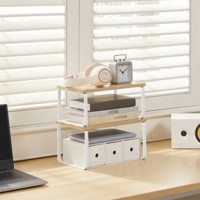 Set stohovateľných poličiek OSKAR KCS020W11 hnedý (2ks)