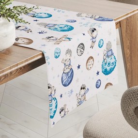 Biante Detský bavlnený behúň na stôl Sandra SA-644 Malý modrý princ na bielom 35x140 cm