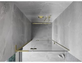 Mexen Mist-H L, 1-krídlové sprchové dvere ľavé 110 cm, číre sklo, zlatý lesklý profil, 8A5L-110-000-50-00-L