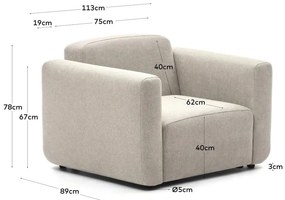 Béžové kreslo Neom – Kave Home