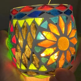 Turkish LED lamp mosaic - candle holder Citrine KEG LIVELY