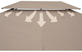 InternetovaZahrada Záhradný altánok Topas 4x3 m - taupe