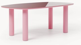 Organický jedálenský stôl so sklenenou doskou Beni, 200 x 110 cm