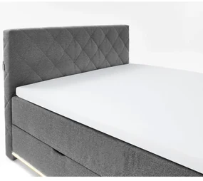 Sivá boxspring posteľ s úložným priestorom 180x200 cm Messina – Meise Möbel