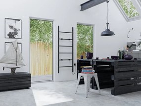 Sapho Sapho, BARBO elektrický sušiak uterákov, hranatý, 600x1600mm, 160 W, čierna mat, BB906