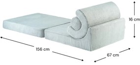 Menčestrové detské kresielko v mentolovej farbe Flipster – Wigiwama