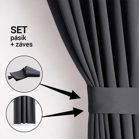 Zatemňovací záves blackout RESTILO grafitový 140 x 245 cm 1 ks