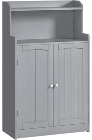 Kúpeľňová skrinka, Kúpeľňový úložný diel s 2 dverami, sivá