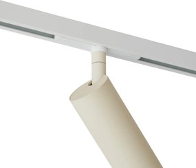 Moderný reflektor béžový s bielou pre koľajnicový systém 1-fázový GU10 35mm - Slimline Uzzy