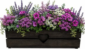 AMADEA Drevený obal s hrantíkom so srdcom tmavý, 62x21,5x17cm Český výrobok
