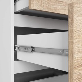 Komoda Kuba 120 cm biela/dub sonoma