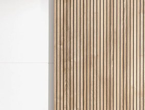 Šatníková skriňa Berno, 170 cm, biela/dub