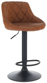 Barová stolička Terkan - koňaková / čierna