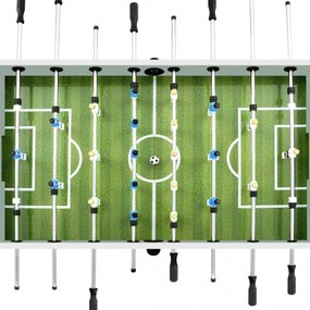 vidaXL Stolný futbal oceľ 60 kg 140x74,5x87,5 cm biely-