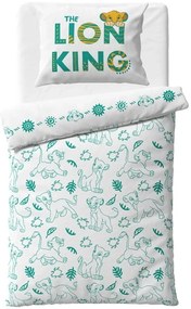 Obojstranné bavlnené posteľné obliečky Leví kráľ – motív Simba a Nala - 100% bavlna - 70 x 90 cm + 140 x 200 cm
