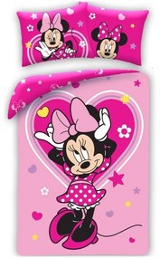 Bavlnené posteľné obliečky Minnie Mouse - Disney - 100% bavlna - 70 x 90 cm + 140 x 200 cm