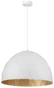 Luster na lanku DIAMENT 1xE27/60W/230V pr. 50 cm biela/zlatá