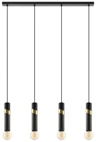 Eglo 39936 - Luster na lanku CEDRAL 4xE27/40W/230V čierna/zlatá