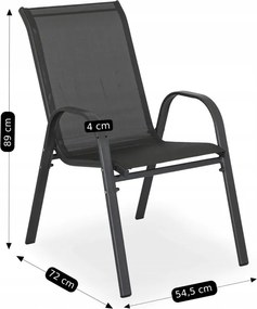 Záhradný nábytok NEBRASKA, čierna