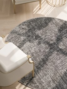 ELLE Decoration, Kusový koberec Brilliance Prisma 106310 Silver Grey z kolekcie Elle kruh, 160x160 (priemer) kruh, šedá, obývacia izba
