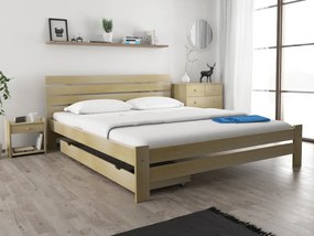Posteľ PARIS zvýšená 180x200 cm, borovica Rošt: S latkovým roštom, Matrac: Matrac COCO MAXI 20 cm