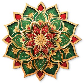 drevko |  Kvetinová mandala Zelený dych  45 x 45 cm