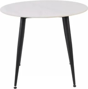 Okrúhly jedálenský stôl Rion 90 cm biely/čierny