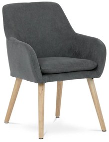Křeslo AK-310 GREY2 šedá látka, nohy masiv kaučukovník