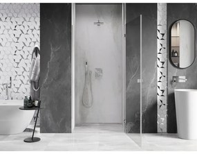 Mexen, Mexen Lunar-B výklopné pravé sprchové dvere 85 cm, priehľadné, chróm - 832-085-000-01-00-P