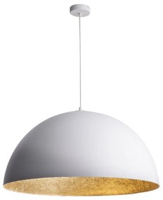 Luster na lanku SFERA 1xE27/60W/230V pr. 35 cm biela/zlatá