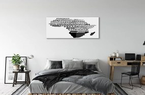 Obraz plexi Čierna a biela titulky 120x60 cm