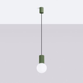 Závesné svietidlo Halo, 1x biele sklenené tienidlo, og