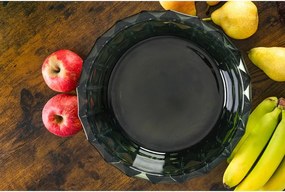 KRIŠTÁĽOVÁ MISKA BOHEMIA DIAMOND SMOKEY GREEN 325 MM