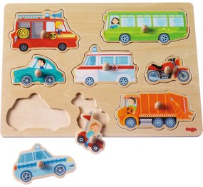 Drevené vkladacie puzzle - dopravné prostriedky