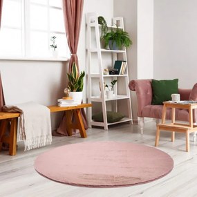 Koberec Topia Uni púdrovo-ružový