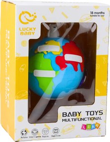 LEAN Toys Interaktívny vzdelávací detský glóbus s otáčajúcimi sa kontinentmi