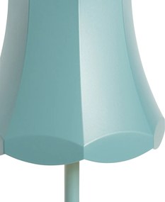 Sada 2 retro stolových lámp minerálna modrá nabíjateľná IP44 - Granny