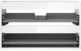 Mexen Box-A, závesná skrinka 80 cm, 2 zásuvky, biela lesklá, 91AX0-0800-470-2-00